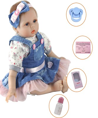 #ad 22quot;Toy Girl Boy Silicone doll Reborn Baby Full Body Vinyl Doll GirCute doll