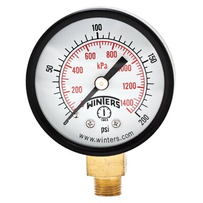#ad Winters 2 inch Dial Size Economy Utility Dry Pressure Gauge Brass Internals B...