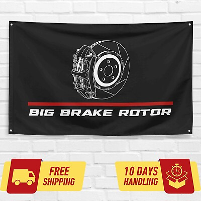 #ad Big Brake Rotor Caliper Tank Auto Part 3x5 ft Flag Car Garage Gift Banner