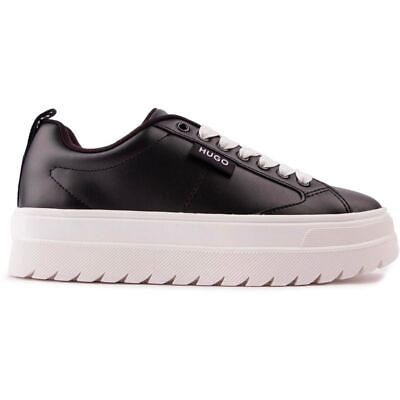 #ad Hugo Womens Lyssa Tenn Platforms Sneakers Black