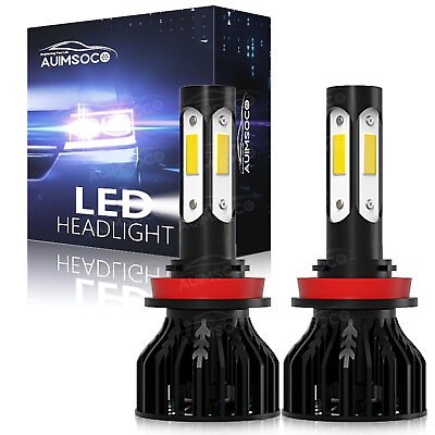 #ad 4 sides H11 LED Headlight Kit Low Beam Bulb Super Bright 6000K Bulbs Free Return