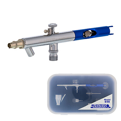#ad Master S58 Precision Dual Action Siphon Feed Airbrush .35mm Tip Cutaway Handle