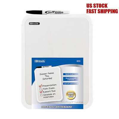 #ad Dry Erase White Board Pad w Dry Erase Marker Notice Message Board Wall Mountable