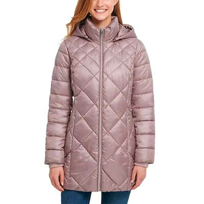 #ad Andrew Marc Ladies#x27; Removable Hooded Long JacketPlumSz L