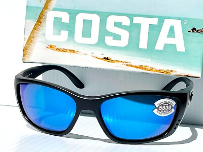 #ad NEW COSTA Del Mar FISCH Blackout POLARIZED BLUE Mirror 580G Lens Sunglass FS 01