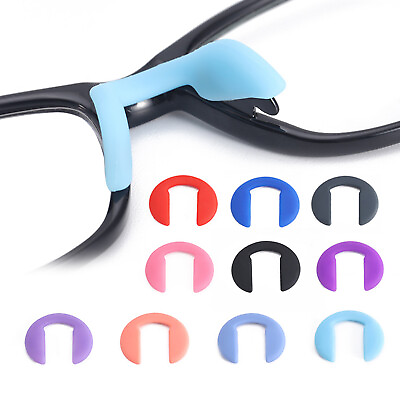 #ad Glasses 1 Adhesive PC Self Anti Slip Pad On Insert Soft Sunglasses Nose Silicone