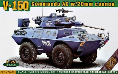 #ad Ace Plastic Models 72430 1 72 V150 Commando AC Armored Carrier w 20mm Gun