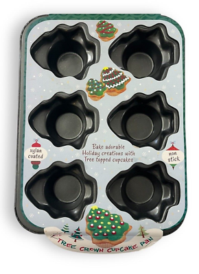 #ad Christmas Tree Crown Cupcake Pan Muffin Baking Festival Brand Castle