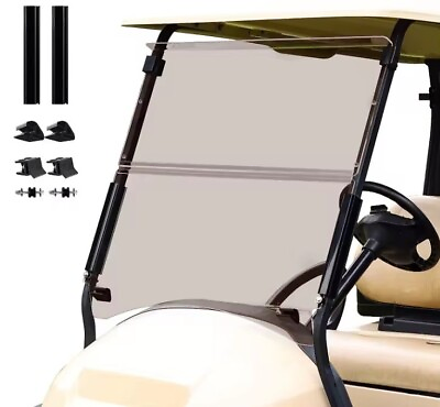 #ad Golf Cart Foldable Tinted Windshield fits Club Car Precedent Golf Cart 2004 Up