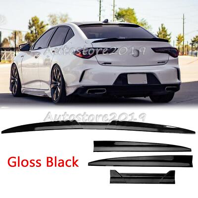 #ad For Acura ILX 2013 2022 Gloss Rear Roof Lip Spoiler Tail Trunk Wing Adjustable