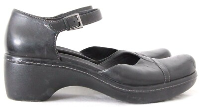 #ad ECCO Ankle Strap Buckle Cap Toe Sandals Heels Clogs shoes Womens 41 US 10.5