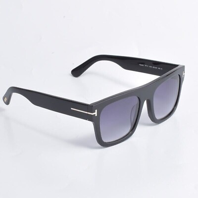 #ad *Tom *Ford Fausto *TF711 01A Sunglasses Men#x27;s Black Gradient Lenses Square 53mm