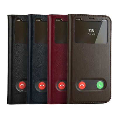 #ad Quality Genuine Leather Flip For IPhone 13 Pro Max 7 8Plus XR XS 11 12 Mini Case