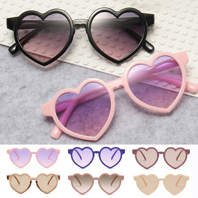 #ad New Heart Kids Childrens Sunglasses UV400 Classic Girls Lolita Fashion Glasses $2.69