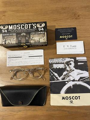 #ad MOSCOT MILTZEN 46 22 145 SUNGLASSES CLEAR BOSTON FRAME WITH BOXCASECLOTHCARD