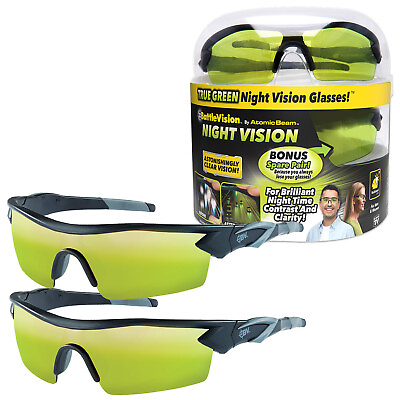 #ad As Seen On TV Battlevision Night Vision Glasses for Driving by BulbHead