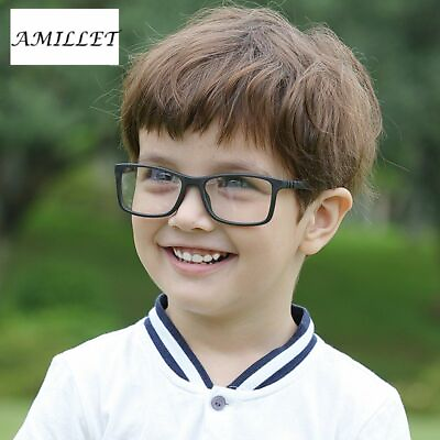 #ad Eyeglass Frames Flexible Outdooor Blue Light Blocking Eyeglasses Boy Girl Kid Rx