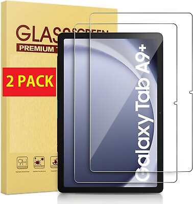 #ad 2 Pack Glass Screen Protector For Samsung Galaxy Tab S9 FE 5G S8 S7 FE A9 A8 A7 $10.99