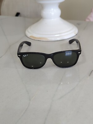 #ad RAY BAN NEW WAYFARER Black Polarized Sunglasses RB2132 901 58 55 18 Italy