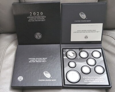 #ad 2020 S PROOF SILVER EAGLE LIMITED EDITION PROOF SET 20RC IN OGP