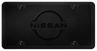 #ad Nissan Black Logo on Black Acrylic Kit License Plate Frame Official Licensed