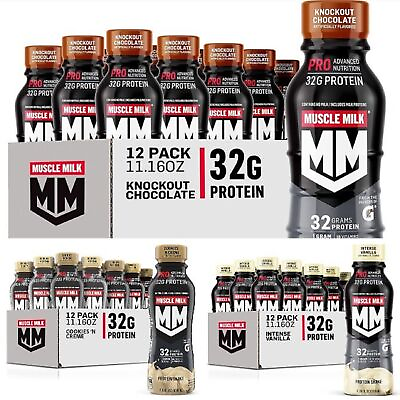 #ad Muscle Milk Pro Series Protein Shake Variety 11.16 Fl Oz Bottles Pack of 12