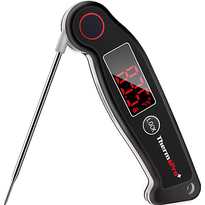 #ad ThermoPro TP19 Waterproof Meat Cooking Thermometer Foldable Food BBQ Grill Smoke