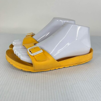 #ad BIRKENSTOCK Women#x27;s MADRID EVA SCUBA YELLOW SLIPPERS US 5 Slide flat shoes
