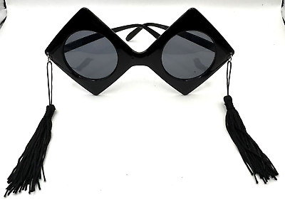 #ad Graduation Tasseled Sunglasses Diamond Black Fashion