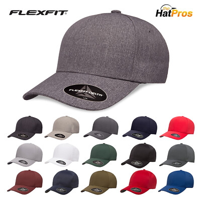 #ad Flexfit Delta 180 Seamless Carbon Cap Fitted Baseball Hat Performance Blank