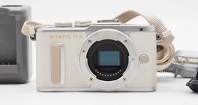 #ad Olympus Pen E PL8 16.1MP Digital Camera Body White 11498 Shots Near Mint #Z1095A