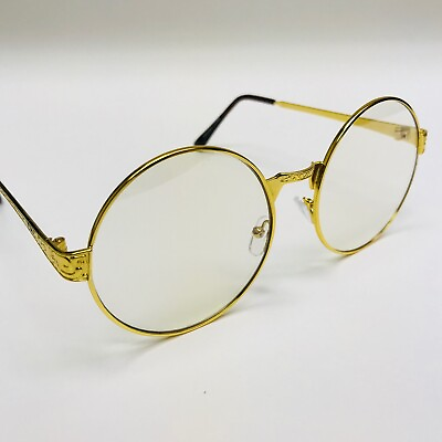 #ad Migos Gold Metal Round Frame Clear Lens Men Women Eyeglasses 2018 NEW Sunglasses
