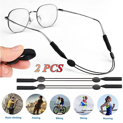 #ad 2 X Glasses Strap Neck Cord Sports Eyeglasses Band Sunglasses Rope String Holder