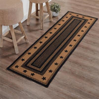#ad Farmhouse Star Area Rug Rectangle 24quot; x 78quot;. INCLUDES Rug Pad. VHC Brands.