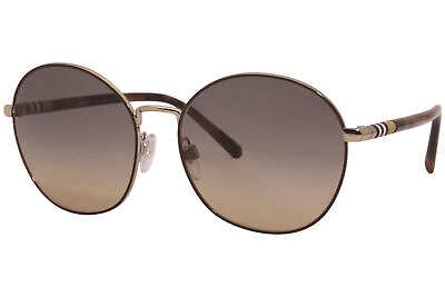 #ad Burberry BE3094 1257 G9 Sunglasses Light Gold Havana Light Brown Gradient Lenses