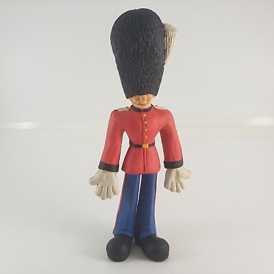#ad Toy Soldier Bendy Vintage Made England Rubber British Guard London Palace RARE