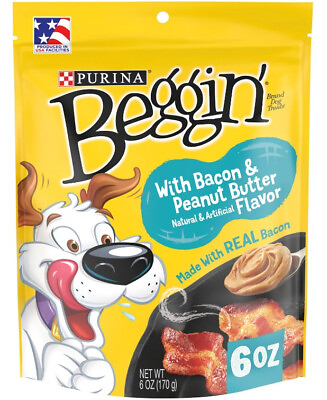 #ad Purina Beggin#x27; Strips Bacon and Peanut Butter Flavor