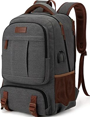 #ad Tzowla Canvas Laptop Backpack Bag for Men WomenTravel Work Rucksack Fits 15...