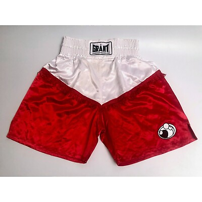 #ad Grant Boxing Trunks Red White XL