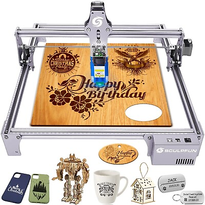 #ad SCULPFUN S6 Pro Laser Engraver 60W Laser Engraving Machine for Wood and Meta...