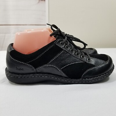 #ad Born BOC Concept Womens Monica Black Leather Oxford Shoe Size US 8M Black. $39.98