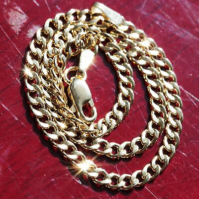 #ad 10k yellow gold Cuban link bracelet 7.0quot; curbed chain vintage 0.8gr