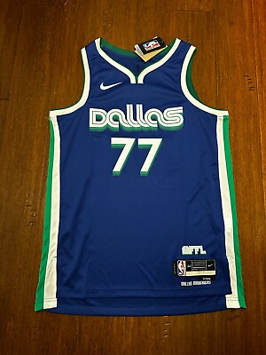 #ad AUTHENTIC NEW Nike Dallas Mavericks LUKA DONCIC City Edition Blue Jersey MENS 56