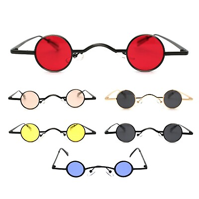 #ad Super Ditsy Small Round Circle Lens Bug Eye Runway Hippie Sunglasses