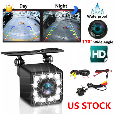 #ad 170° HD Wire Car Rear View Cam Mirror Parking Backup Reverse Camera Waterproof