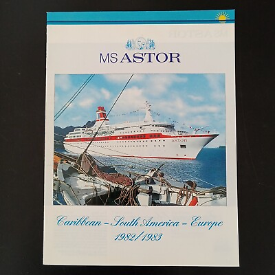 #ad MS ASTOR Astor Cruise Line Brochure Caribbean S. America Europe 1982 1983