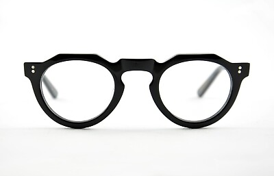 #ad New Glasses From Vista Brand LESCA LUNETIER Mod PICA Color 5 Black Size 44