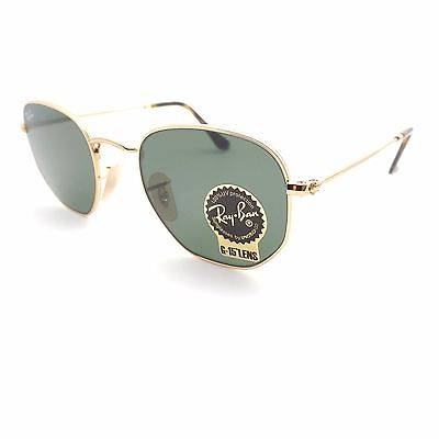 #ad Ray Ban 3548 N 001 Shiny Gold Flat G15 New Sunglasses Authentic $104.45
