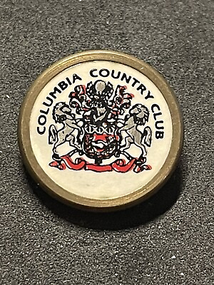 #ad Rare Columbia Country Club 3 4quot; Brass Stem Golf Marker Chevy Chase Maryland