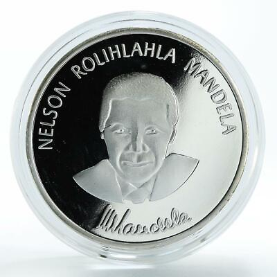 #ad Nelson Rolihlahla Mandela A Long Walk To Freedom Silver Plated Coin Token